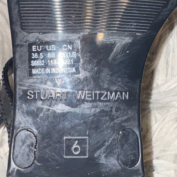 EUC Stuart Weitzman Mellie Bow Jelly Sandals Black Size 6 - Picture 6 of 6